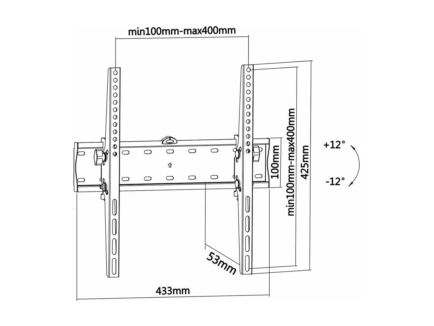 Soporte de TV fijo Aisens WT55T-015 32''-55'' inclinable negro