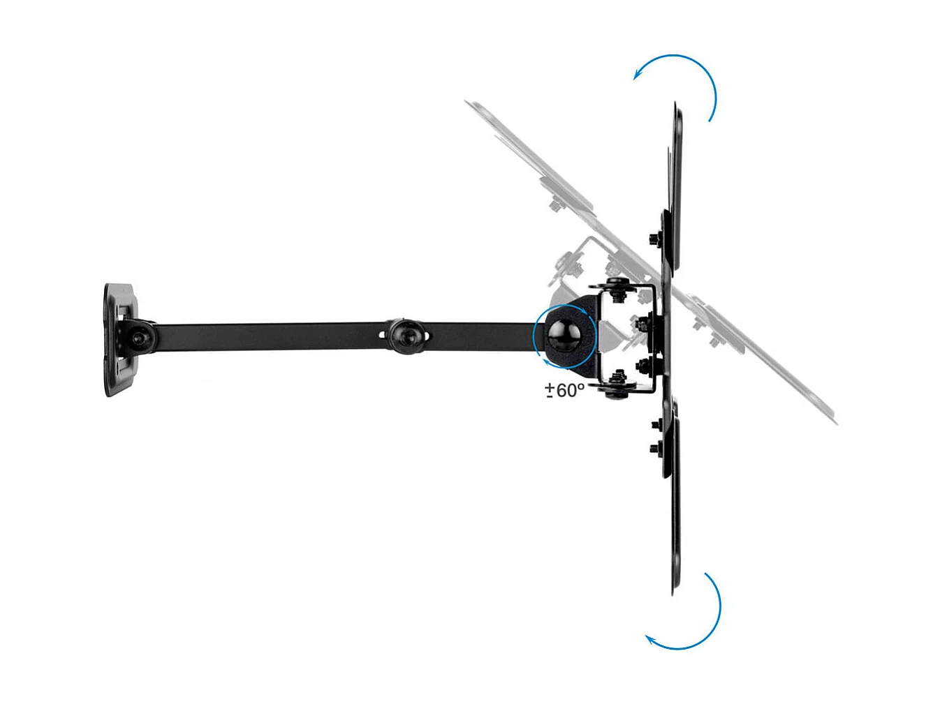 Soporte de TV TooQ LP1345TN-B 13"-43" inclinable y pivotable negro