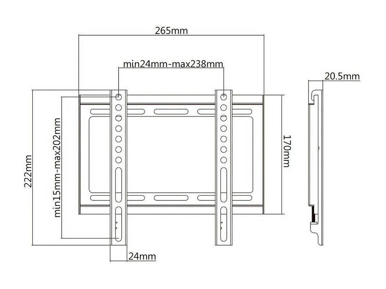 Soporte de TV fijo Aisens WT42F-157 23''-42'' negro