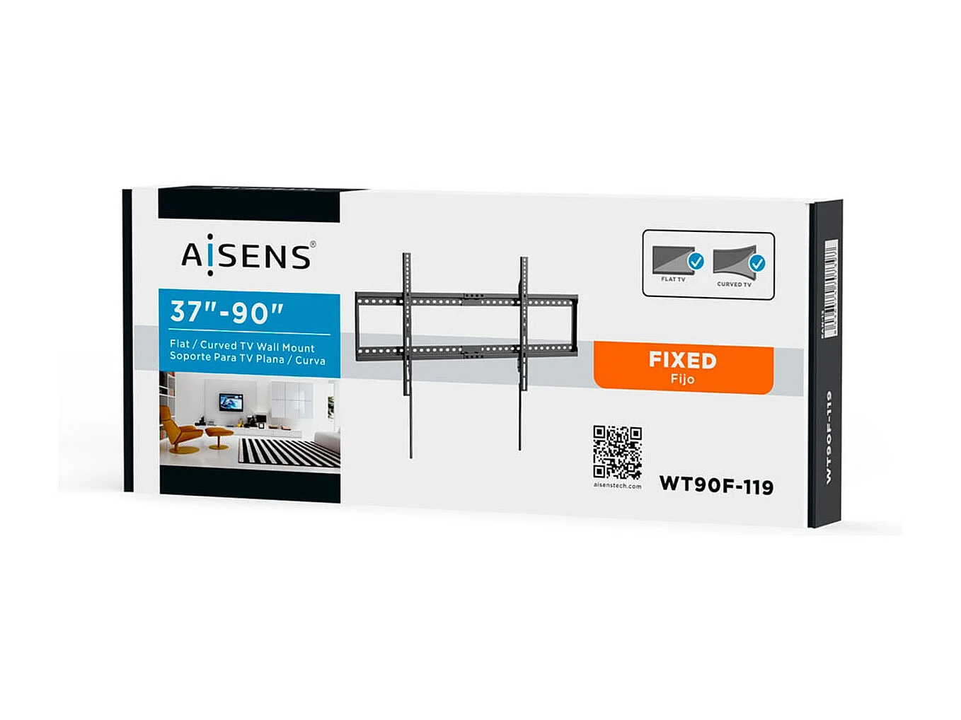 Soporte de TV Aisens WT90F-119 37''-90'' fijo negro