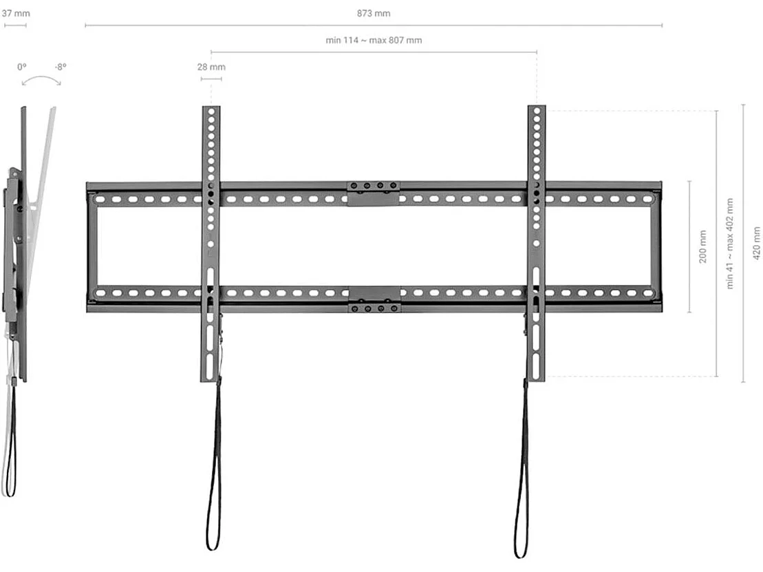 Soporte de TV Aisens WT90T-121 37''-90'' inclinable negro