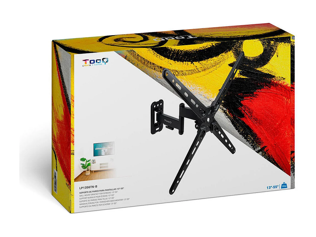 Soporte de TV TooQ LP1356TN-B 13"-55" inclinable y pivotable negro