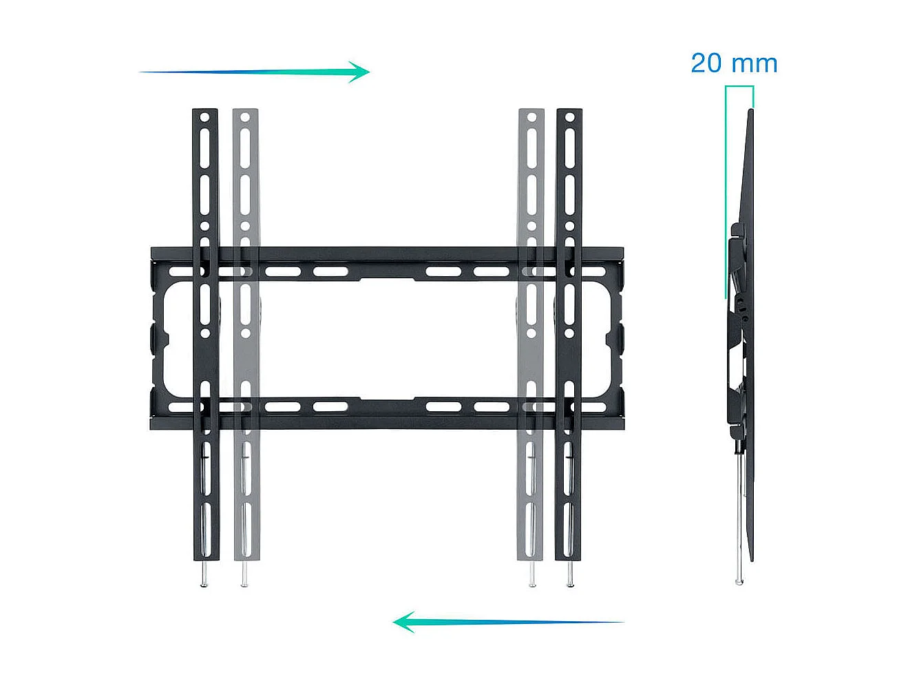 Soporte de TV fijo TooQ LP1070F-B 32''-70'' negro