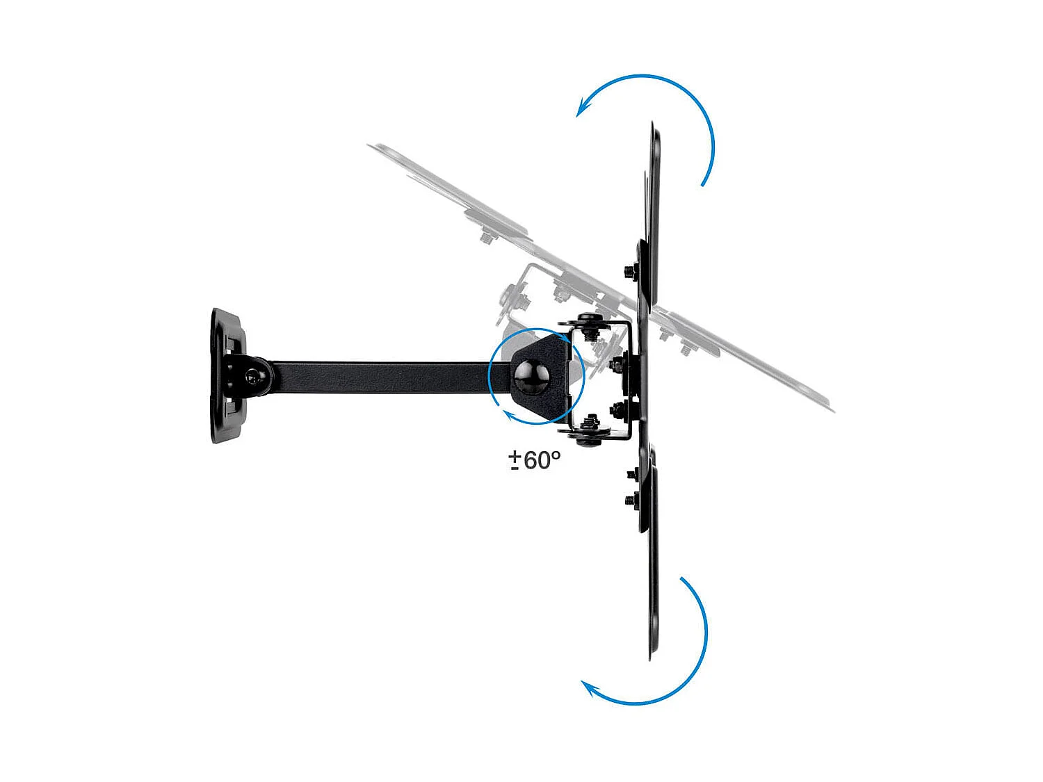 Soporte de TV TooQ LP1343TN-B  13"-43" inclinable y pivotable negro