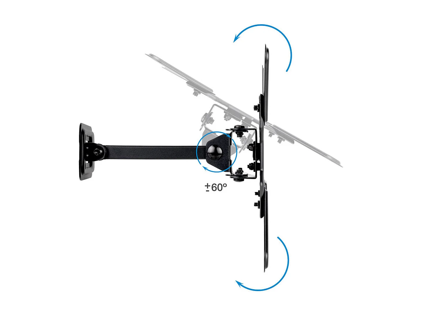 Soporte de TV TooQ LP1343TN-B  13"-43" inclinable y pivotable negro