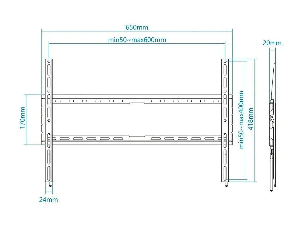 Soporte de TV fijo TooQ LP1080F-B 37''-80'' negro