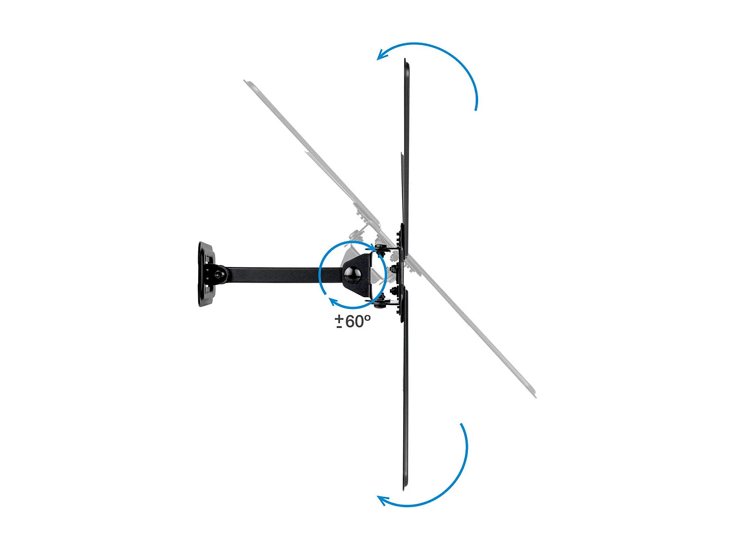 Soporte de TV TooQ LP1355TN-B 13"-55" inclinable y pivotable negro