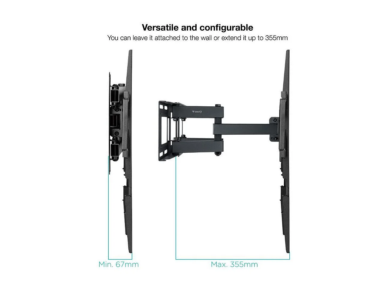 Soporte de TV LP7866TN-B 37''-80'' inclinable y giratorio negro