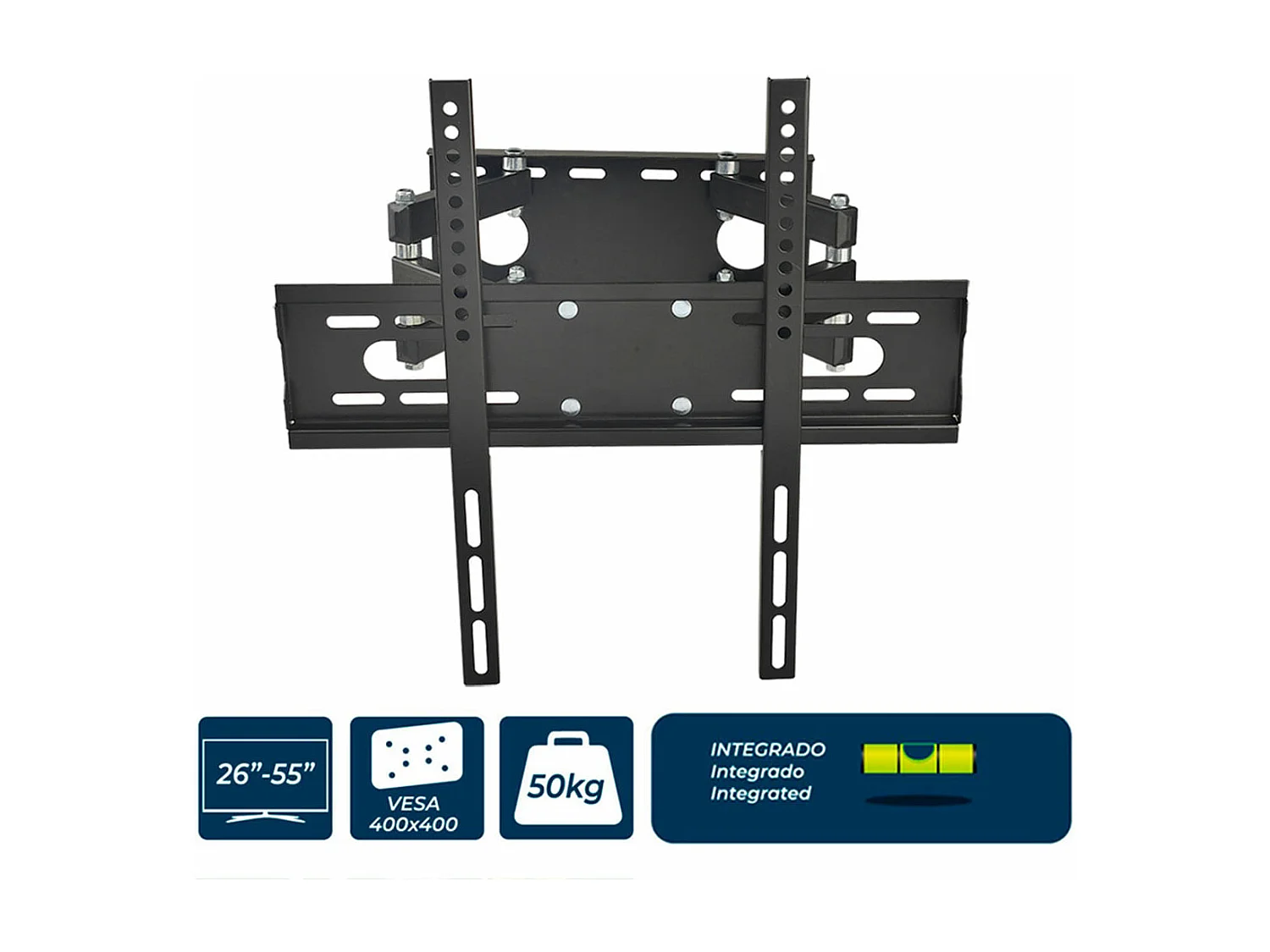 Soporte de TV EDM 26''-55'' inclinable y giratorio negro