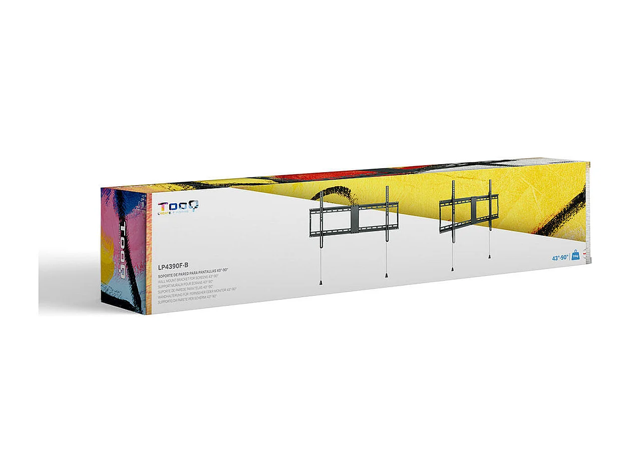 Soporte de TV fijo TooQ LP4390F-B 43''-90''con nivel de burbuja negro