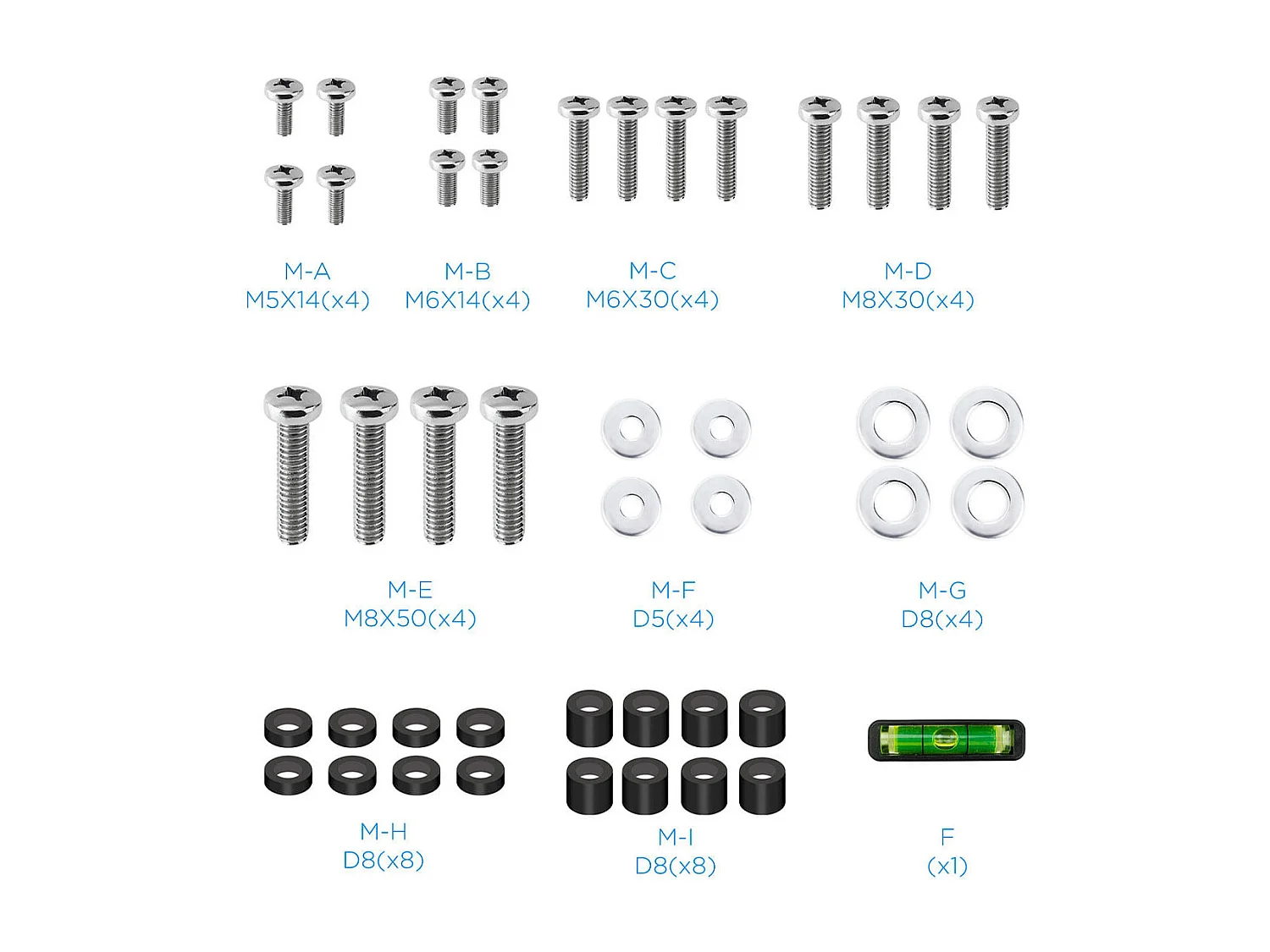 Soporte de TV fijo TooQ LP4390F-B 43''-90''con nivel de burbuja negro