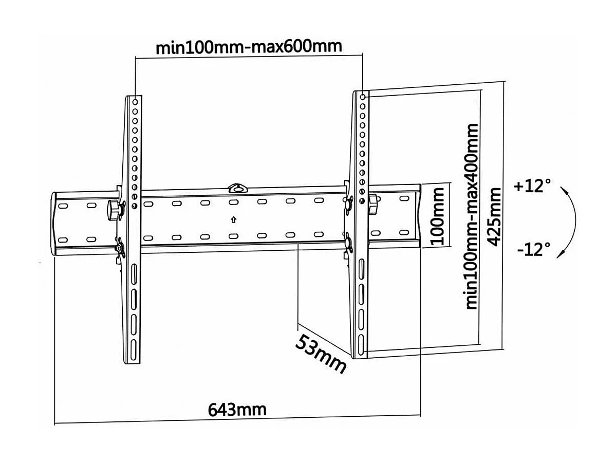 Soporte de TV Aisens WT70T-017 37''-70'' inclinable negro