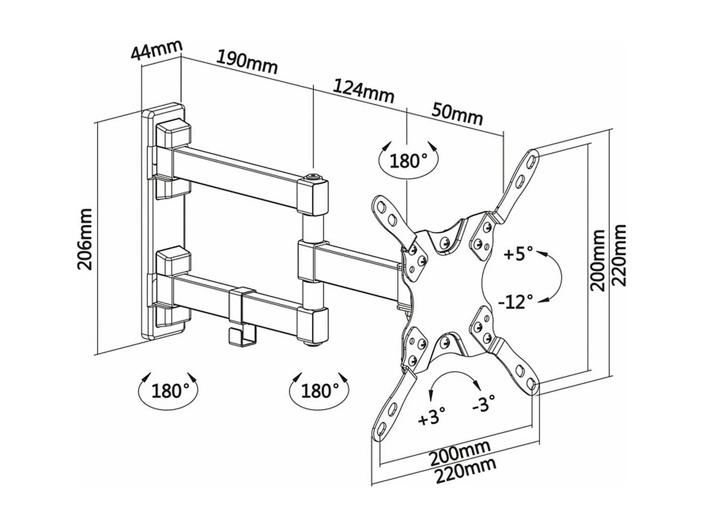 Soporte de TV Aisens WT42TSLE-011 13"-42" compatible con monitores negro