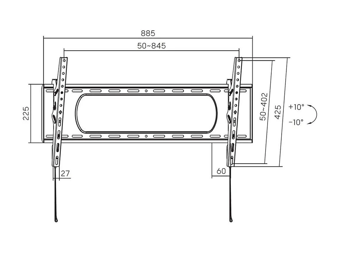 Soporte de TV Aisens Eco WT90T-241 75kg inclinable 43''-90'' negro