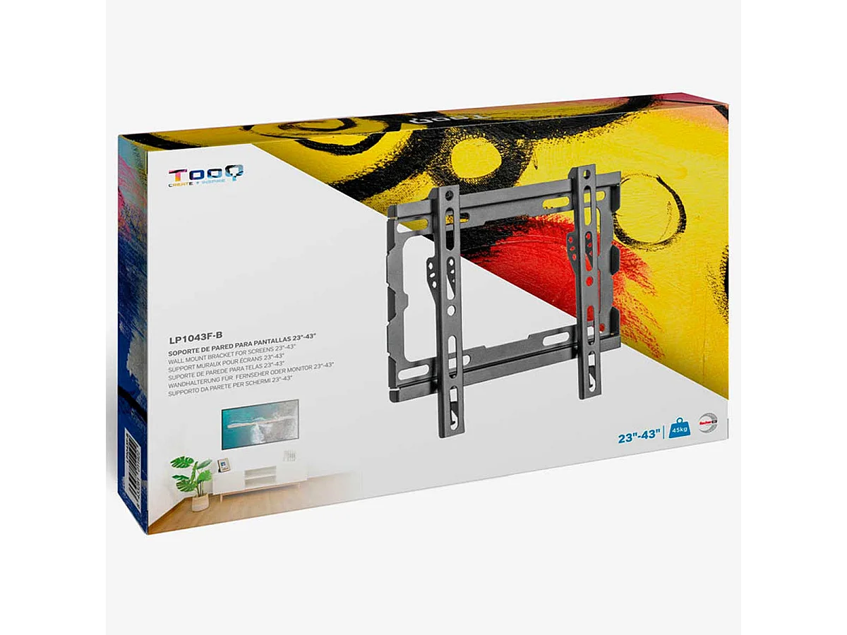 Soporte de TV fijo TooQ 23"-43" negro