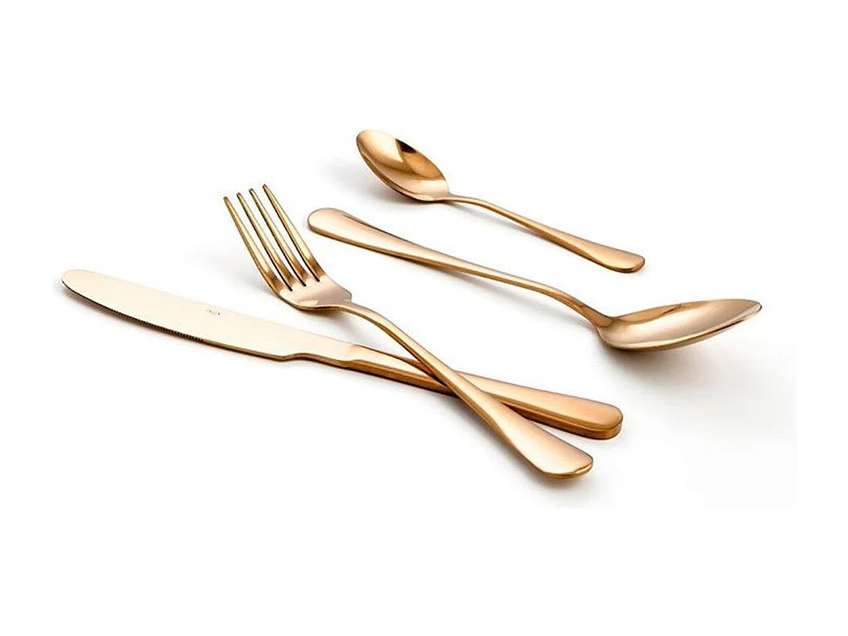 Cubertería Celebrart Quid 24 piezas oro brillo