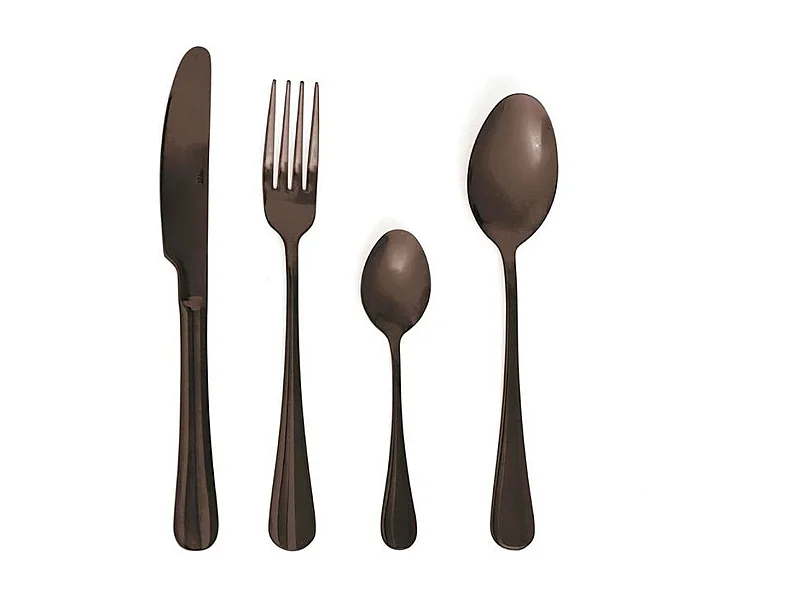 Cubertería Celebrart Quid 24 piezas negro