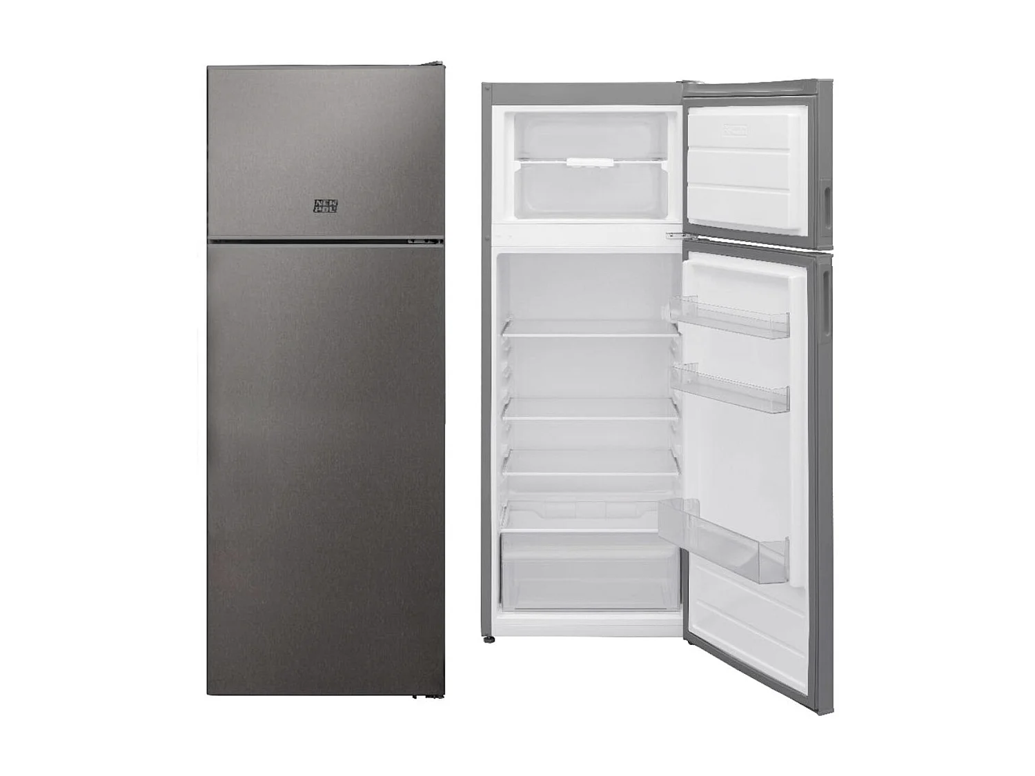 Frigorífico de 2 puertas New Pol NWFR144X Less Frost 213L E inox 145 cm