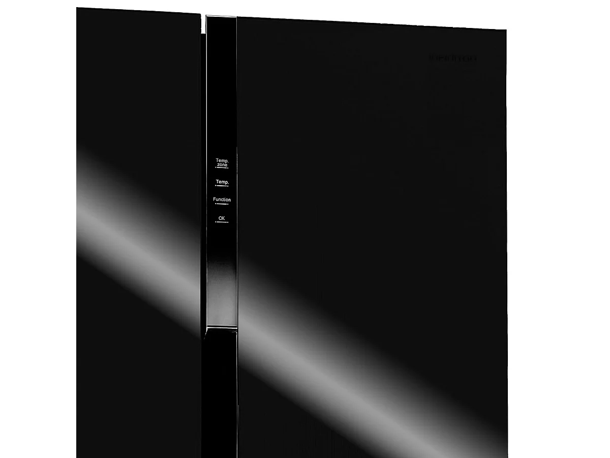 Frigorífico americano Infiniton SBS-719 BGA Total No Frost 550L E cristal negro 177 cm