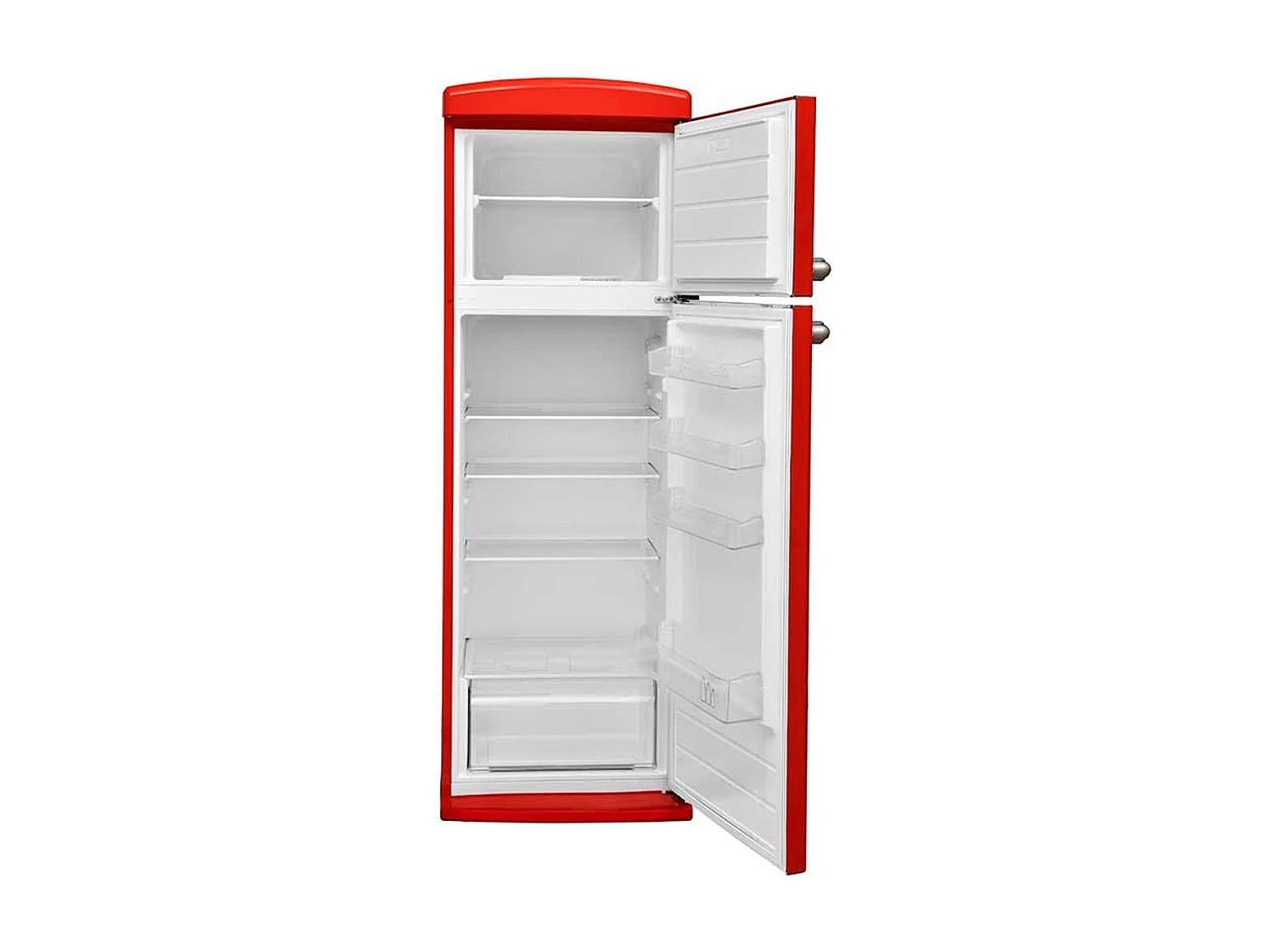 Frigorífico 2 puertas Svan SVRR1751 cíclico 40dB 242L F rojo 179x60,5x70,1 cm