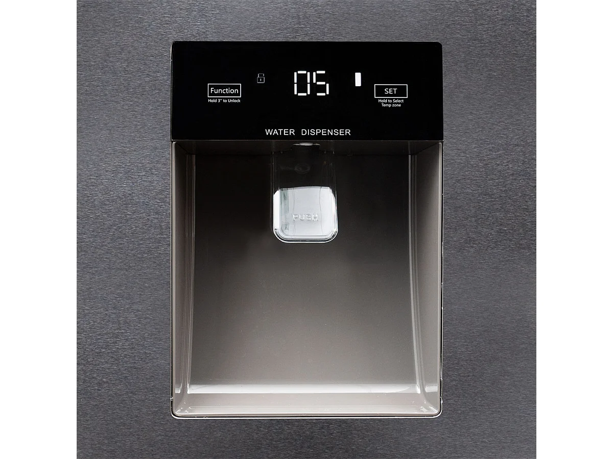 Frigorífico americano Infiniton SBS-503A77XED Total No Frost 503L dispensador de agua E inox 176,8 cm