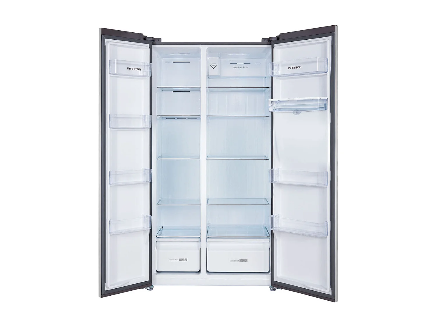 Frigorífico americano Infiniton SBS-503A77XED Total No Frost 503L dispensador de agua E inox 176,8 cm