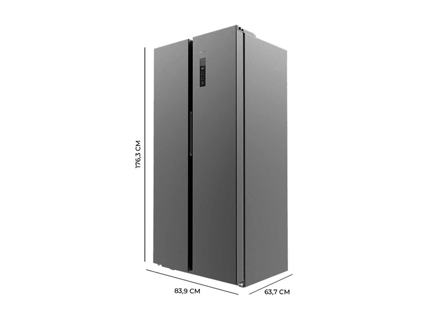 Frigorífico americano Cecotec Bolero CoolMarket SBS 430 E Total No Frost 430L E gris oscuro 176,3 cm