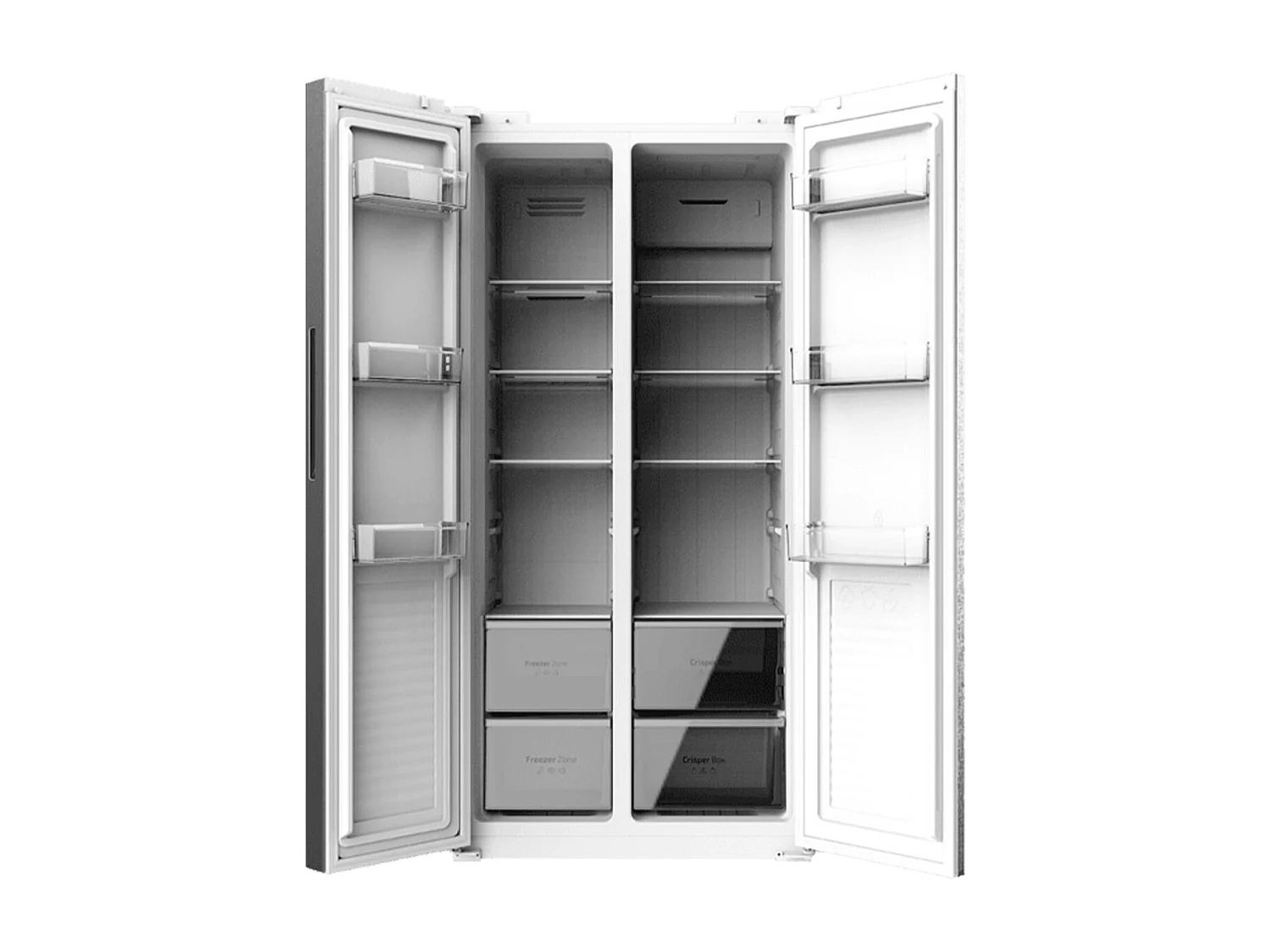 Frigorífico americano Cecotec Bolero CoolMarket SBS 430 E Total No Frost 430L E gris oscuro 176,3 cm