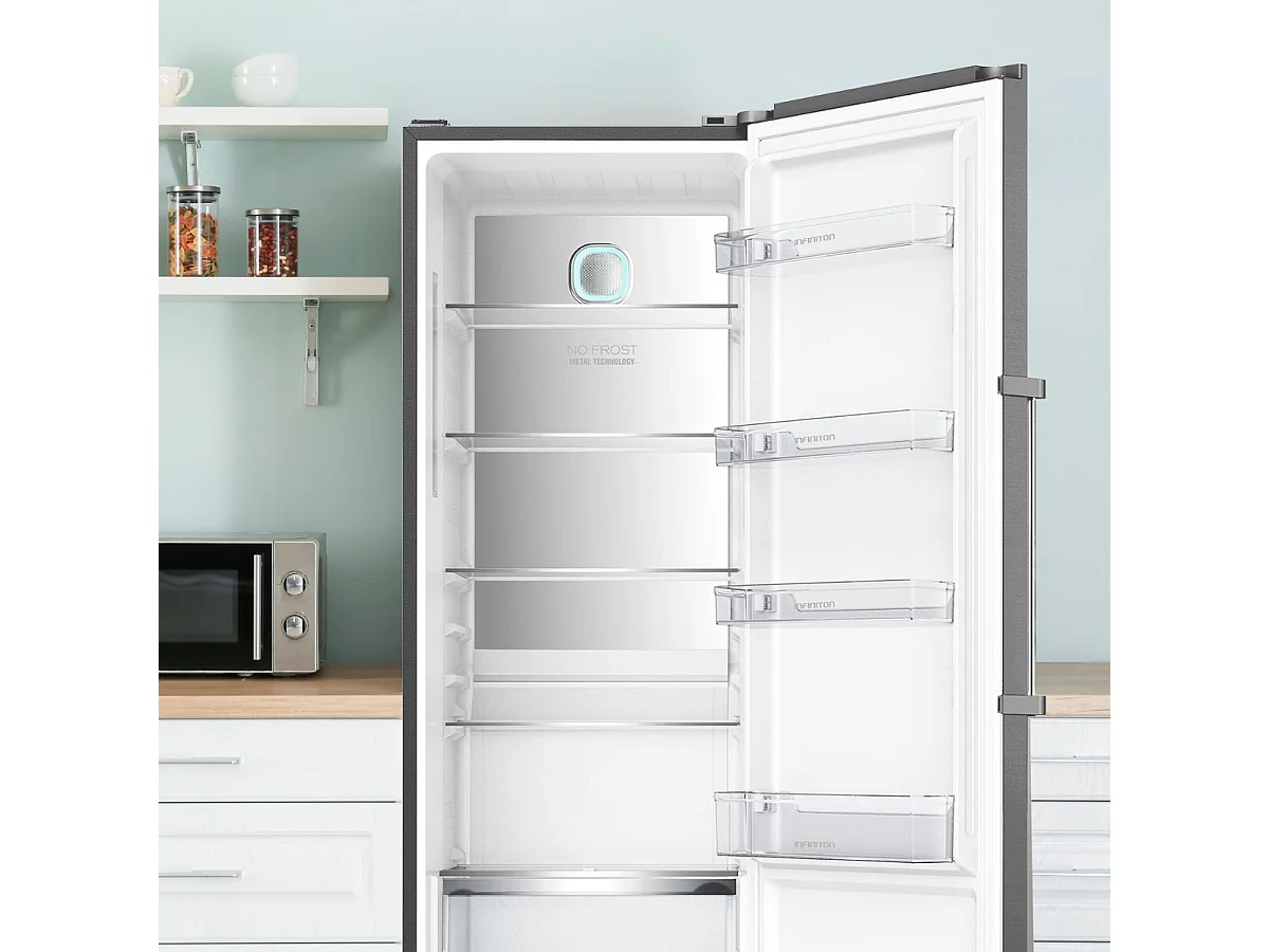 Frigorífico una puerta Infiniton CL-360L85XEN No Frost 375L E inox 185 cm