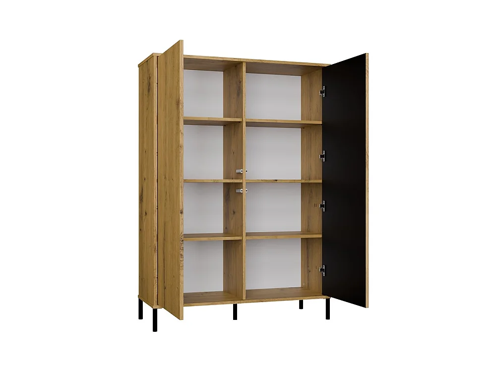 Witryna KAMARO 2DD  Slim| Dąb Artisan | 103,5x40x147,5 cm | Nowoczesna Szafka