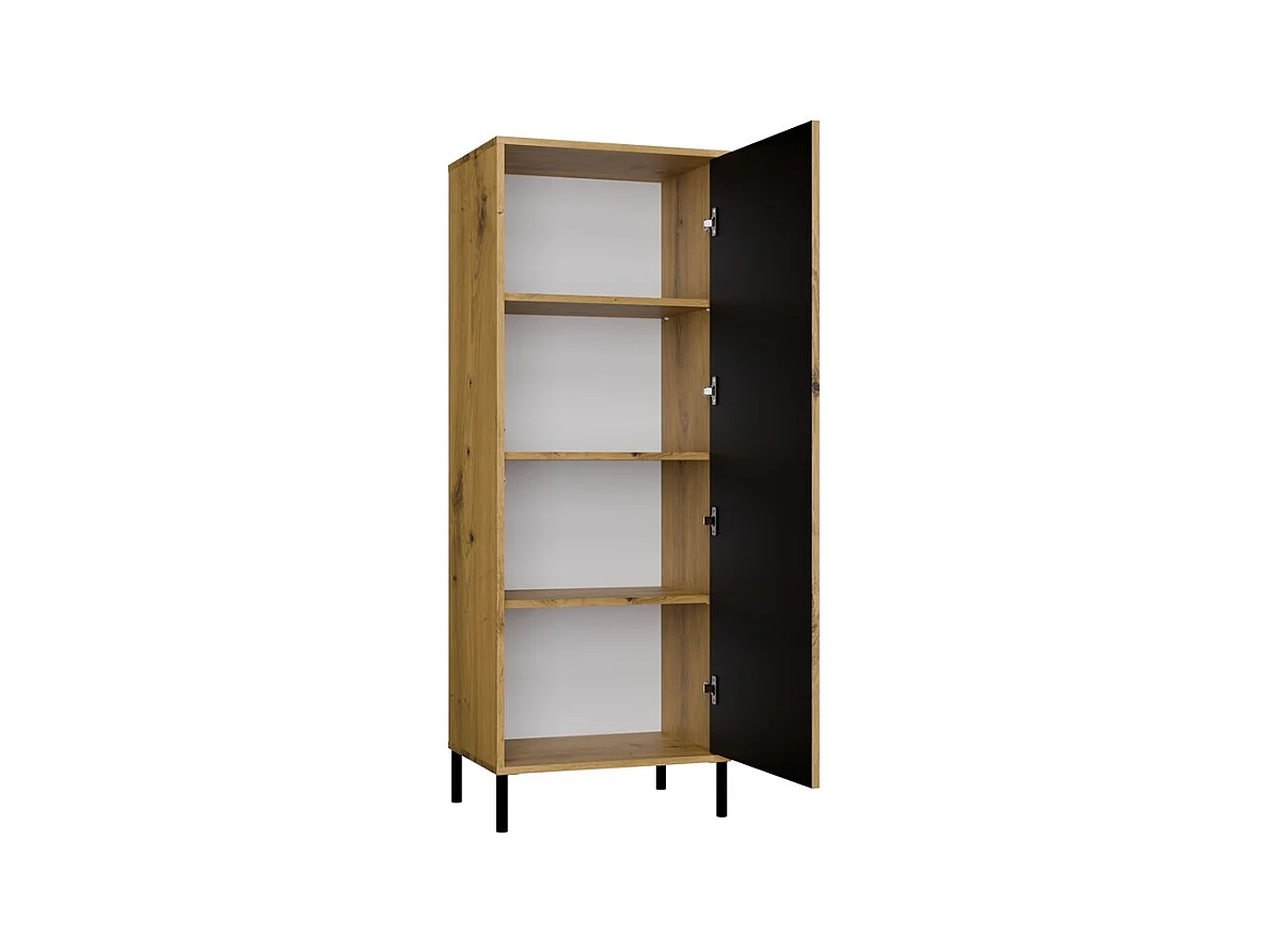 KAMARO – Moderner Schrank mit 3 Regalen – 147,5x53,5x40 cm – Aufbewahrungsmöbel – Handwerks-Eiche