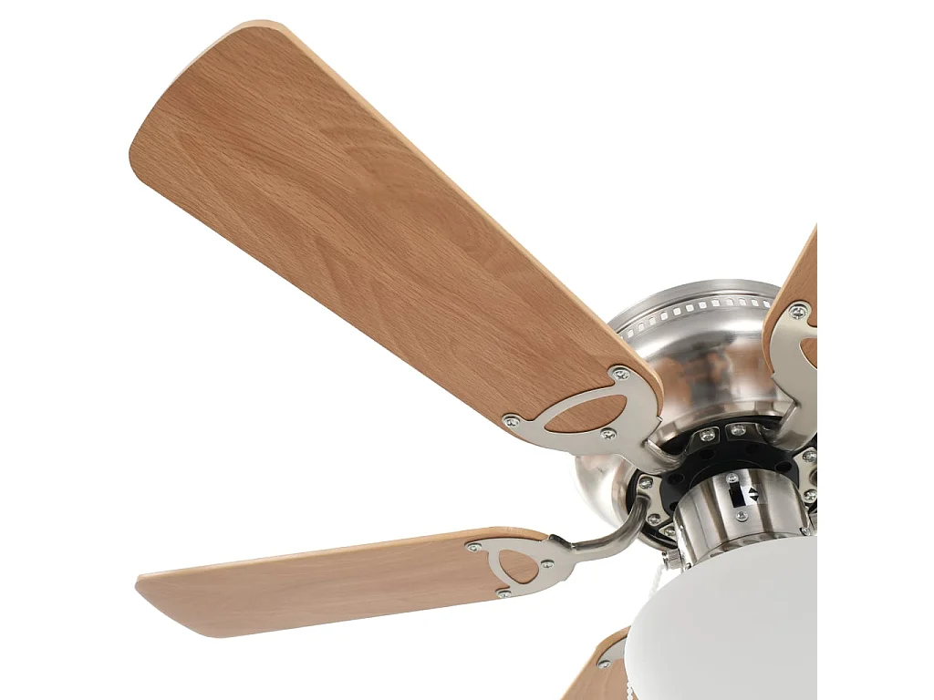 Ventilateur de plafond orné avec lumière 82 cm Marron clair