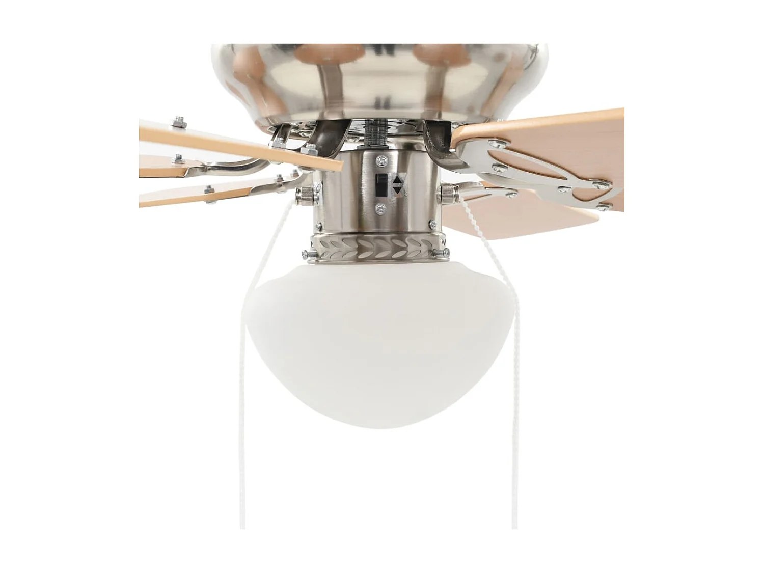 Ventilateur de plafond orné avec lumière 82 cm Marron clair