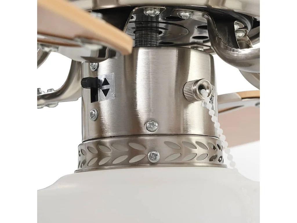 Ventilateur de plafond orné avec lumière 82 cm Marron clair