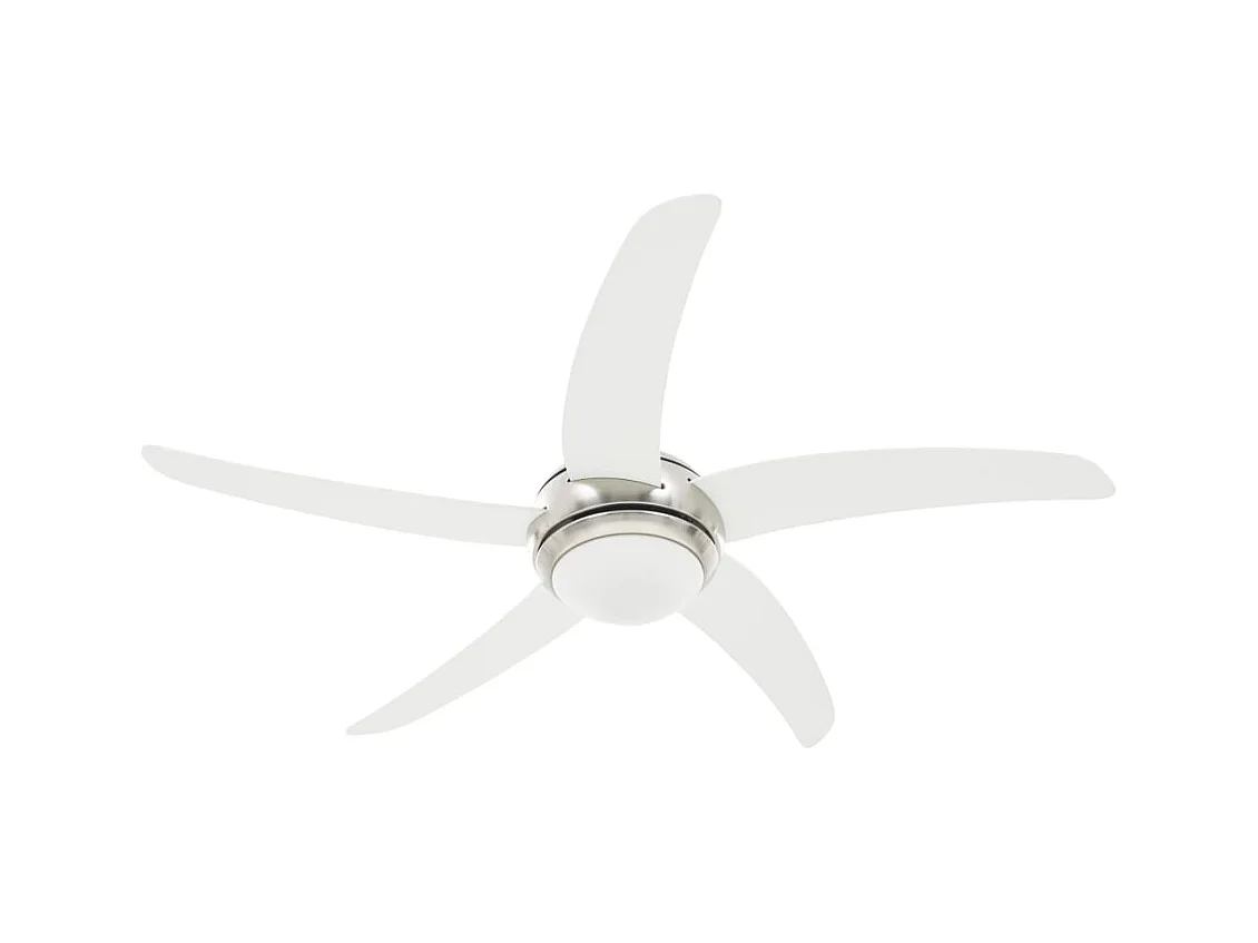 Dekorativer Deckenventilator mit Leuchtmittel 128 cm Weiß