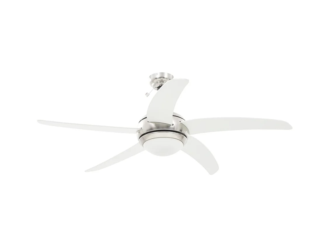 Dekorativer Deckenventilator mit Leuchtmittel 128 cm Weiß