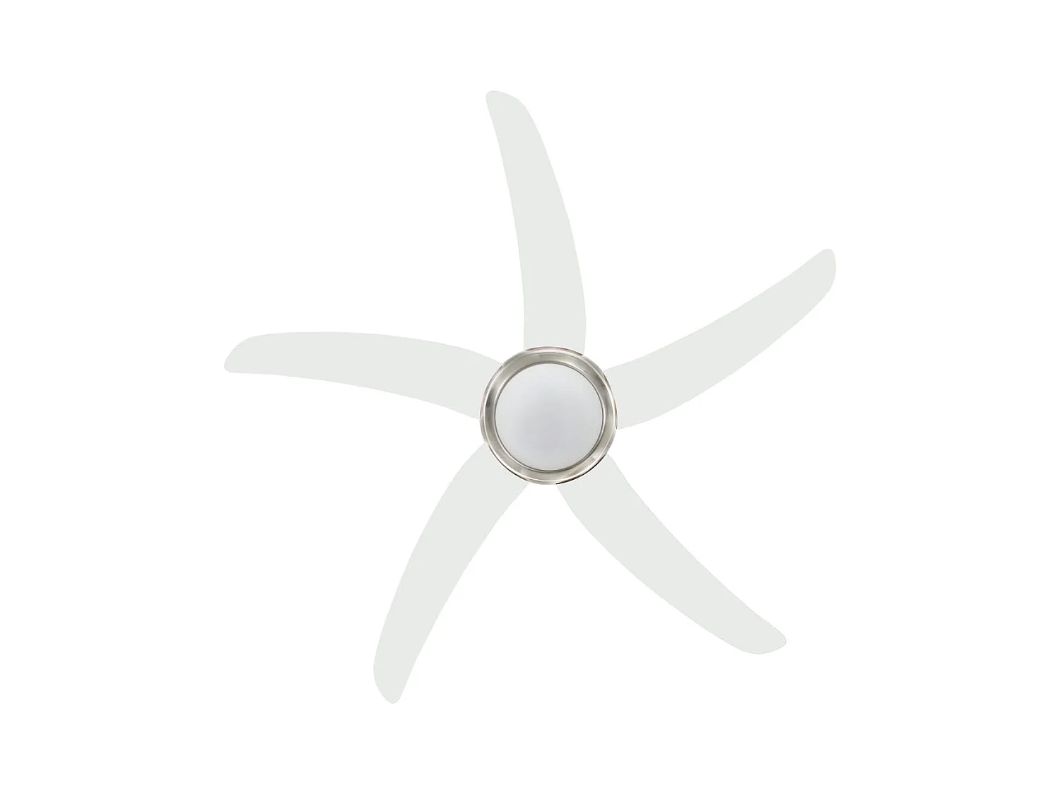 Dekorativer Deckenventilator mit Leuchtmittel 128 cm Weiß