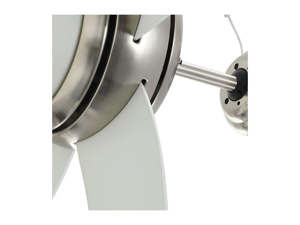 Dekorativer Deckenventilator mit Leuchtmittel 128 cm Weiß