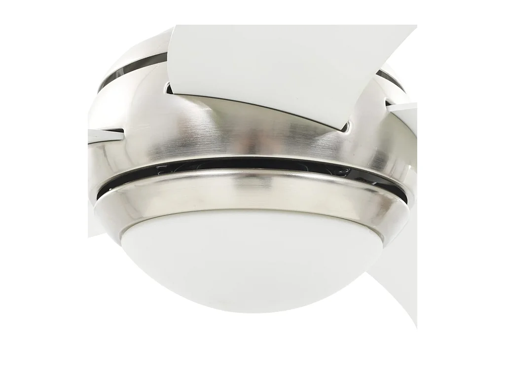 Dekorativer Deckenventilator mit Leuchtmittel 128 cm Weiß