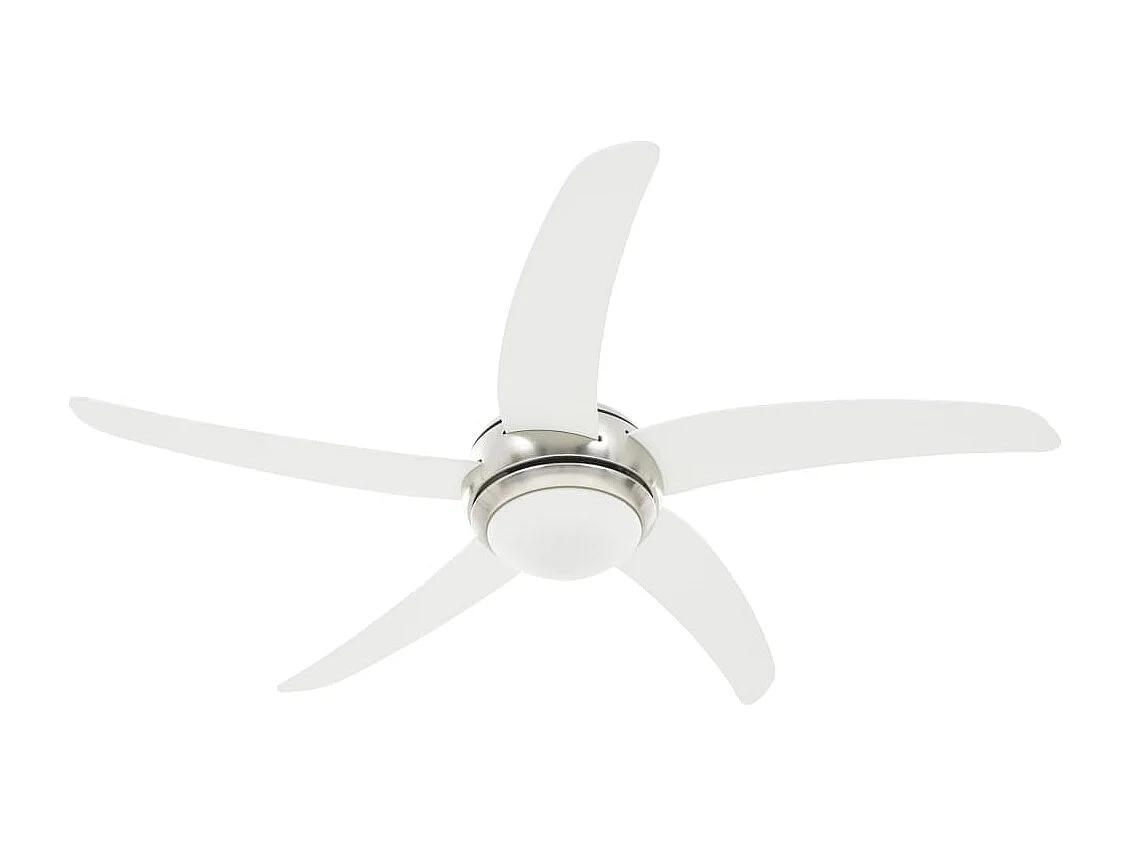 Ventilateur de plafond orné avec lampe 128 cm Blanc