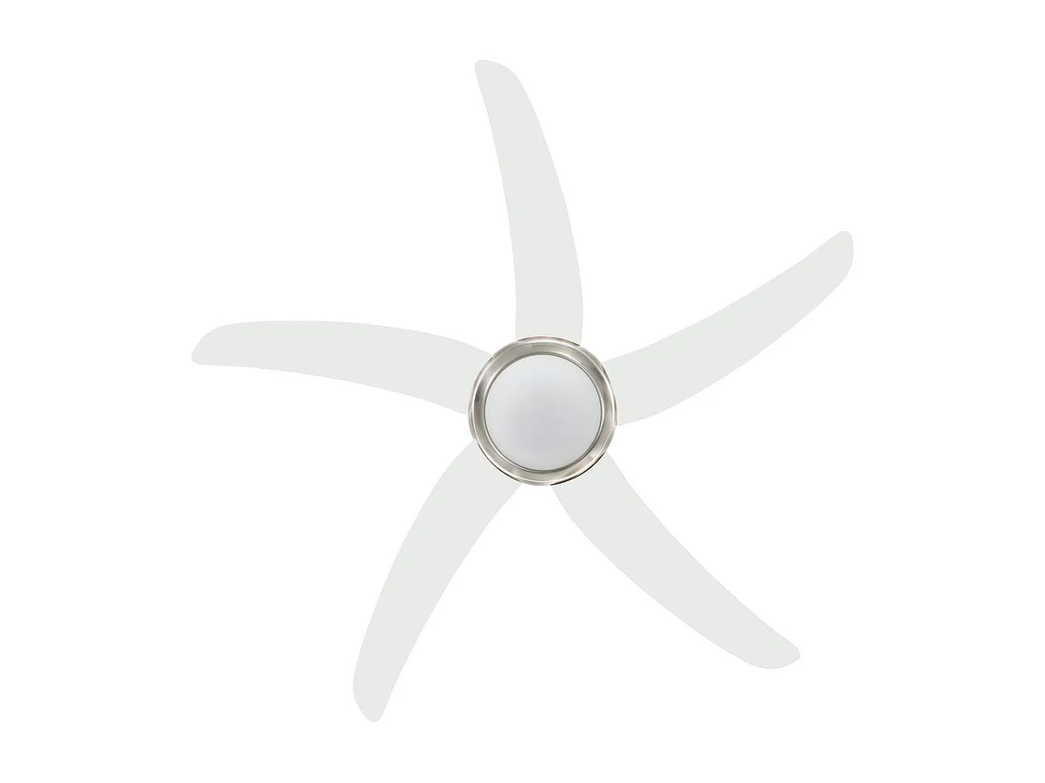 Ventilateur de plafond orné avec lampe 128 cm Blanc