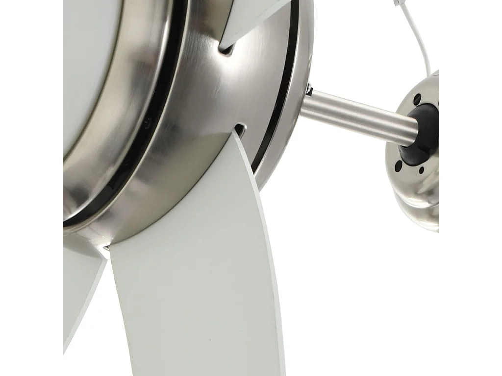 Ventilateur de plafond orné avec lampe 128 cm Blanc