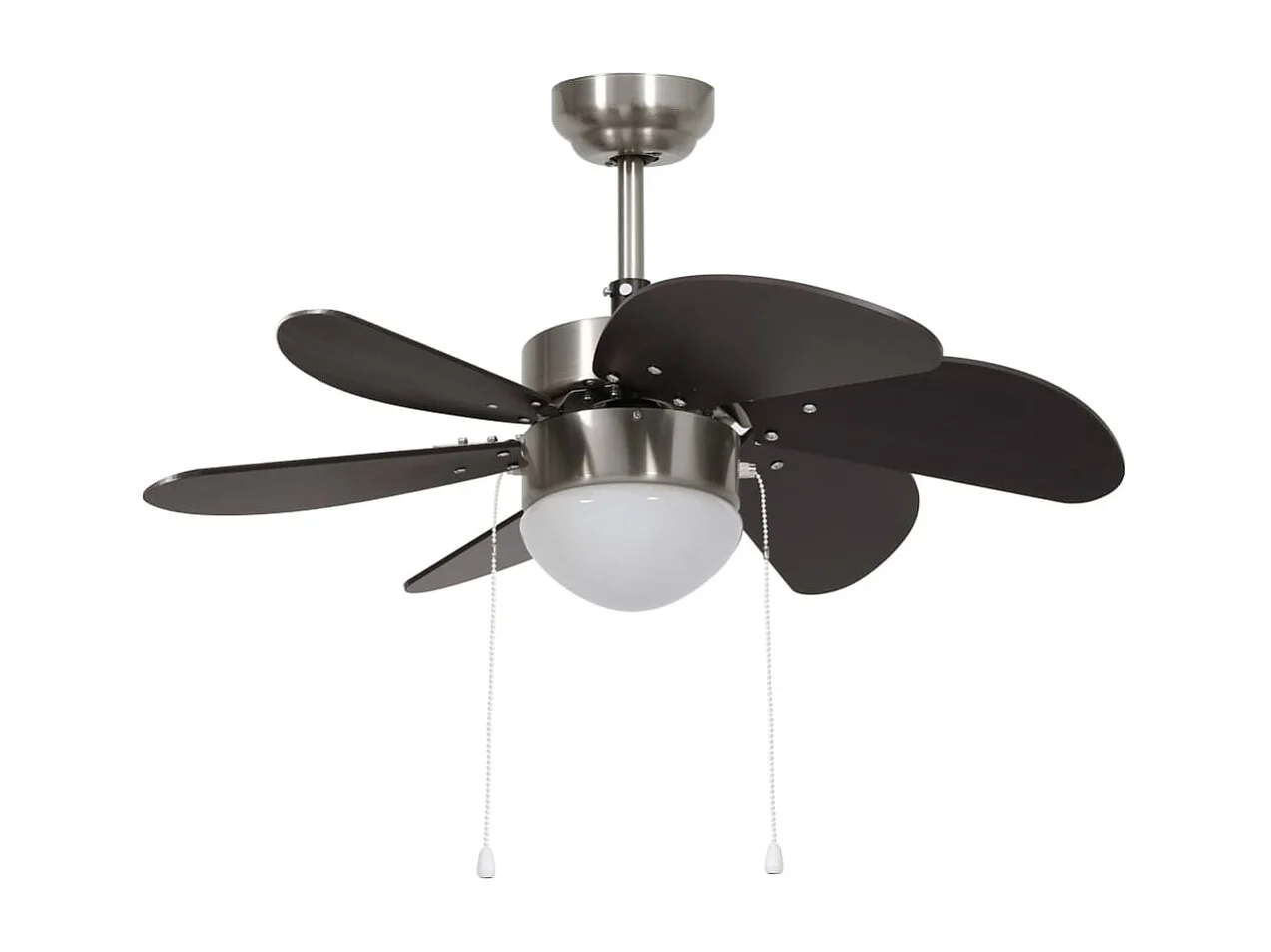 Deckenventilator mit Lampe 76 cm Dunkelbraun