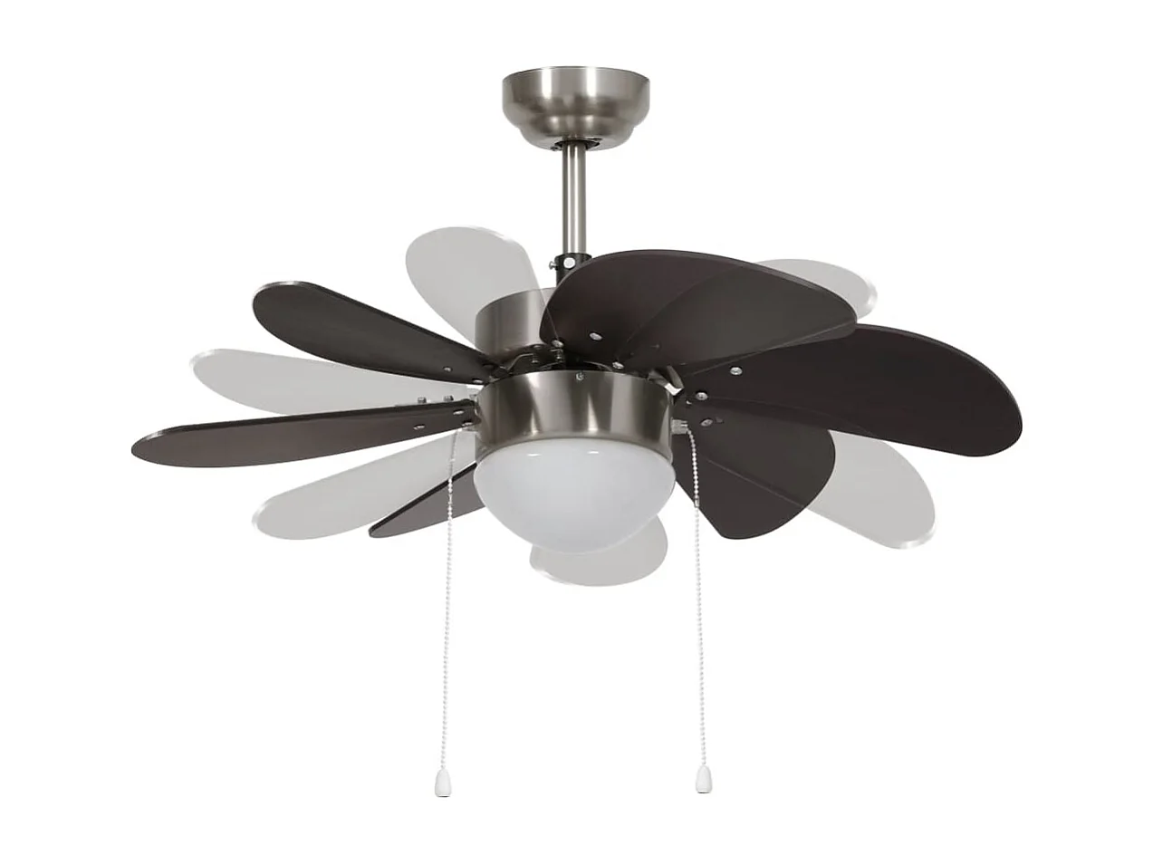 Deckenventilator mit Lampe 76 cm Dunkelbraun