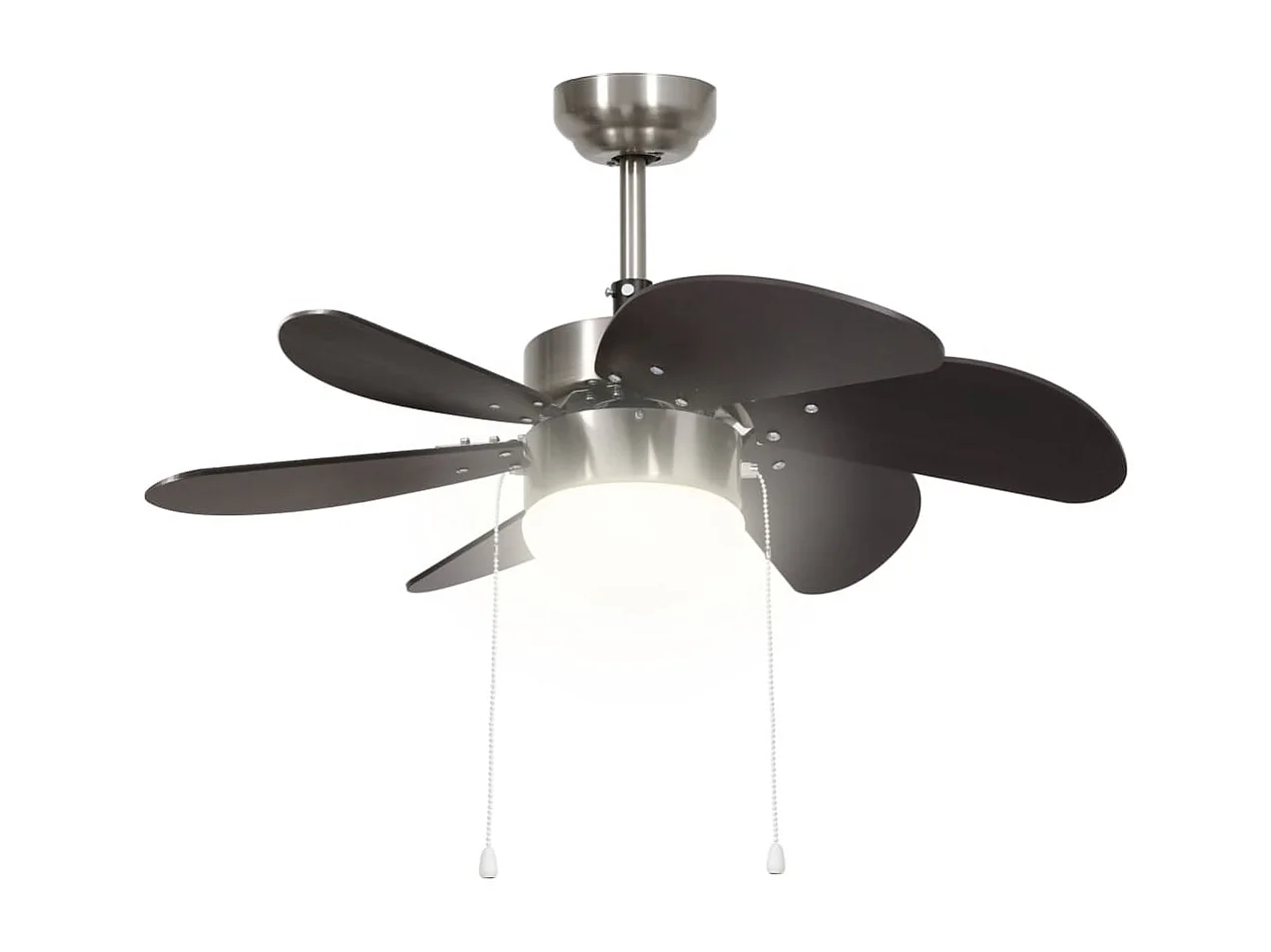 Plafondventilator met lamp 76 cm donkerbruin