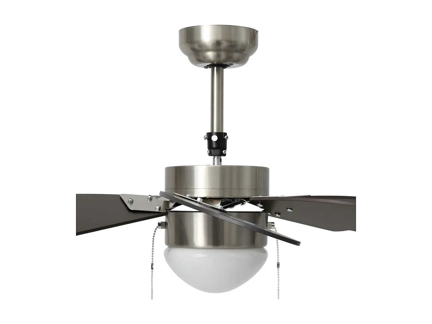 Plafondventilator met lamp 76 cm donkerbruin