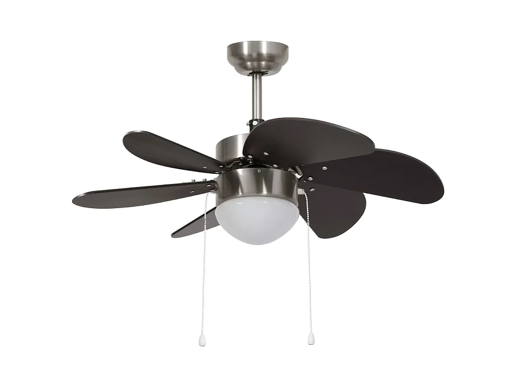 Ventilateur de plafond avec lampe 76 cm Marron foncé