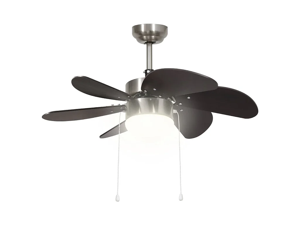 Ventilateur de plafond avec lampe 76 cm Marron foncé