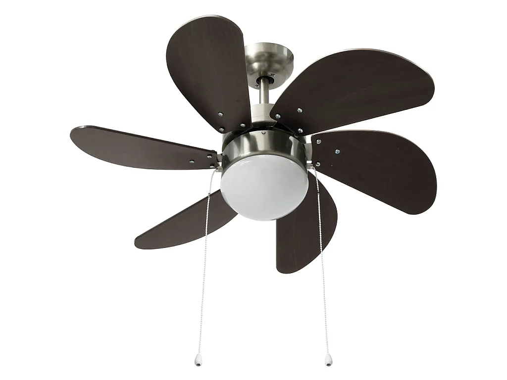 Ventilateur de plafond avec lampe 76 cm Marron foncé