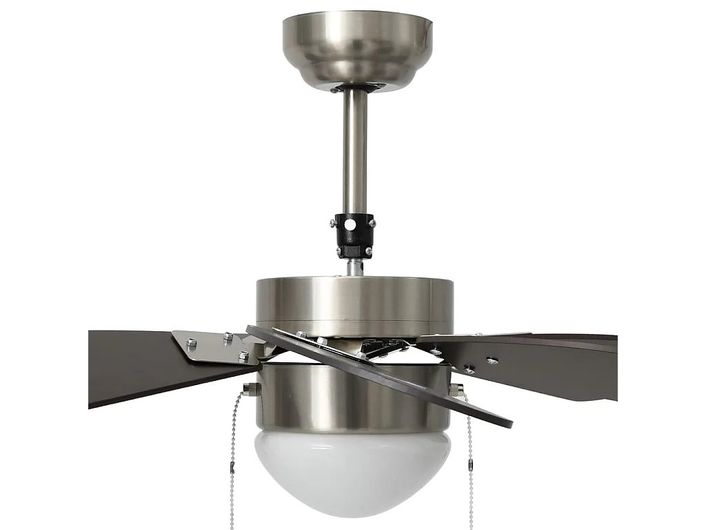Ventilateur de plafond avec lampe 76 cm Marron foncé
